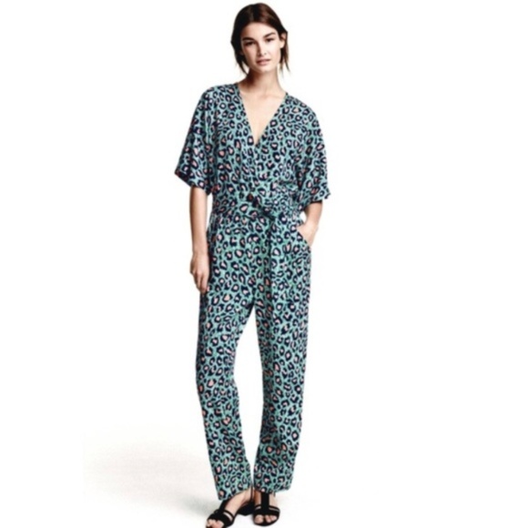 Leopard jumpsuit h&m Clearance